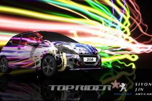 '차에 무슨 짓을?' 국제아트페어에 선보인 푸조 208