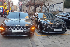 기아 K8과 K7 동시 포착, 실차는 이런 모습