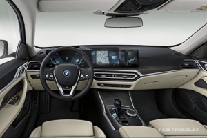 BMW i4 실내 공개, 광활한 와이드 디스플레이 ‘눈길’